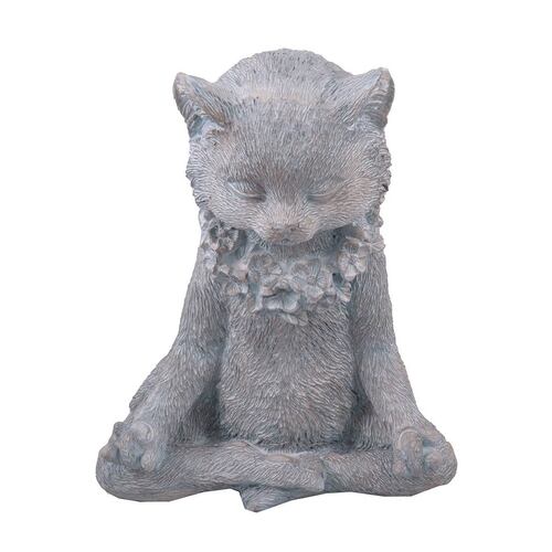 HOME NATURE FIGURA DECORATIVA GATO MANOS EN LA PIERNA 21*17*12 cm