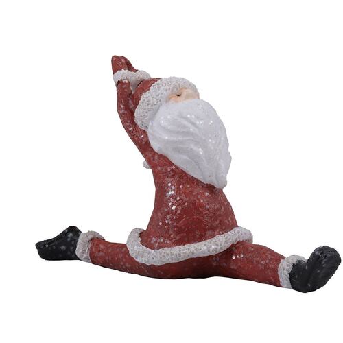 HOME NATURE FIGURA DECORATIVA SANTA CLAUS SPLIT 9*16*4 cm