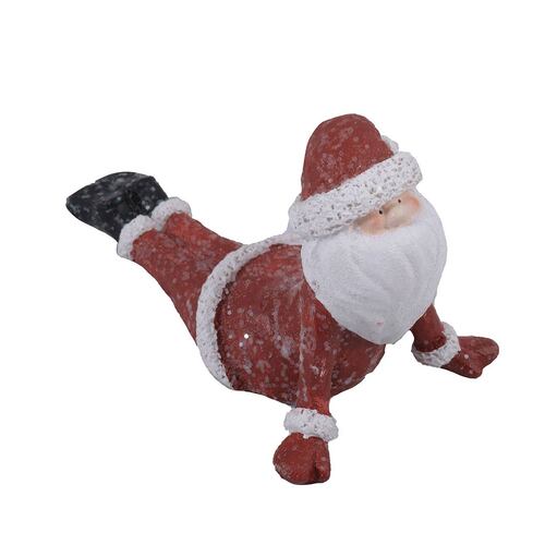 HOME NATURE FIGURA DECORATIVA SANTA CLAUS EJERCICIO 8*12*7 cm