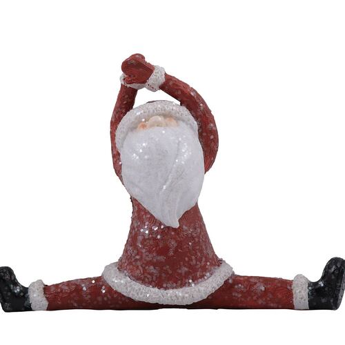 Home Nature Figura Decorativa Navideña Santa Claus Estiramiento 11*14*5 Cm