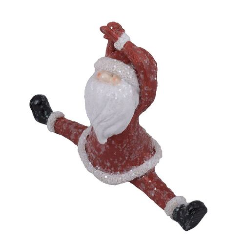 Home Nature Figura Decorativa Navideña Santa Claus Estiramiento 11*14*5 Cm