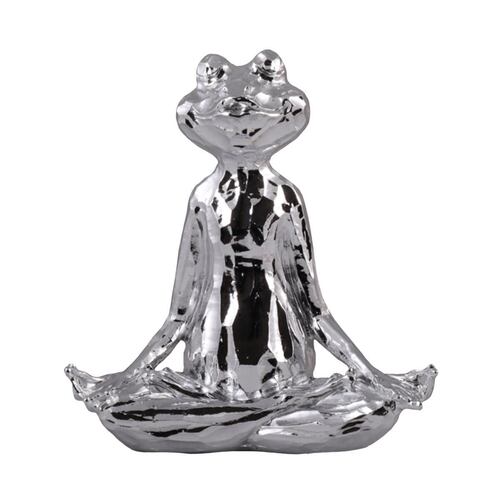 HOME NATURE FIGURA DECORATIVA RANA LOTO 21*20*10 cm