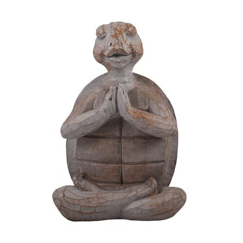 HOME NATURE FIGURA DECORATIVA TORTUGA YOGA 18*13*10 cm