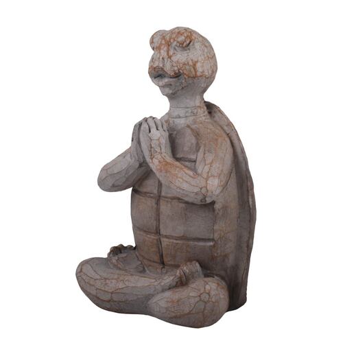 HOME NATURE FIGURA DECORATIVA TORTUGA YOGA 18*13*10 cm