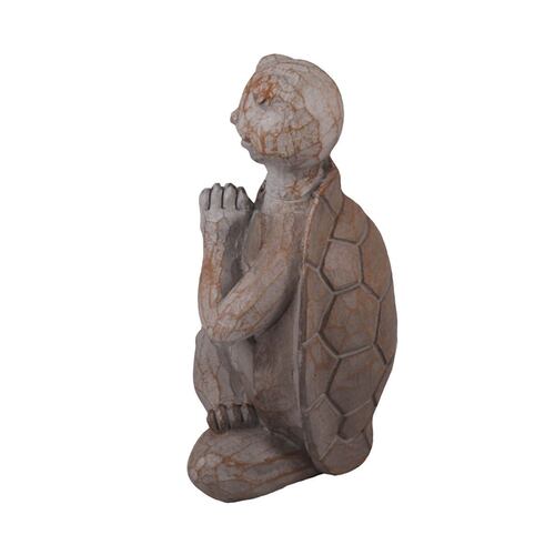 HOME NATURE FIGURA DECORATIVA TORTUGA YOGA 18*13*10 cm