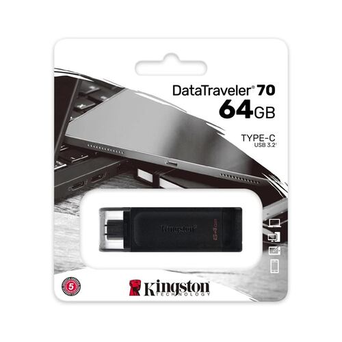 Memoria USB Tipo C 64GB negra