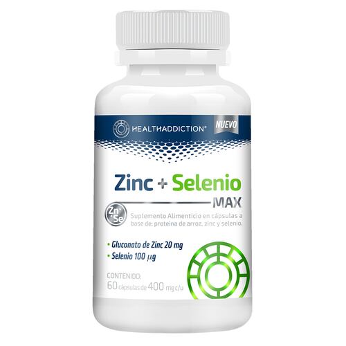 Suplemento Alimenticio Zinc y Selenio Max Healthaddiction