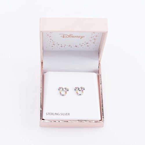 Aretes Minnie Arcoiris Plata.925 Disney
