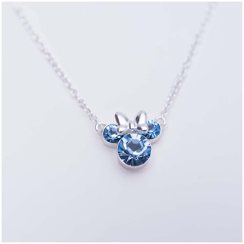 Collar Minnie Mouse Diciembre Cristal Plata.925 Disney