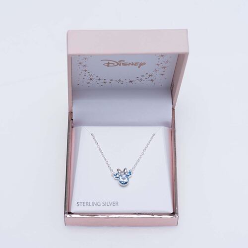 Collar Minnie Mouse Diciembre Cristal Plata.925 Disney