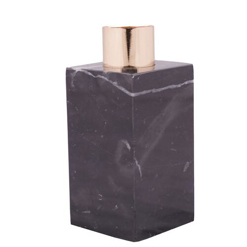 Home Nature Portavela Grande De Mármol Color Negro 4.5*4.5*12 Cm