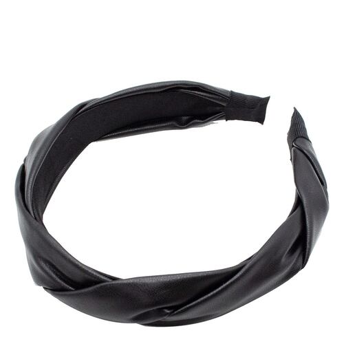 Diadema Mujer Acabado Piel Negra Ponette