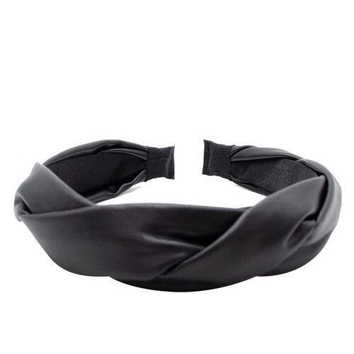Diadema Mujer Acabado Piel Negra Ponette