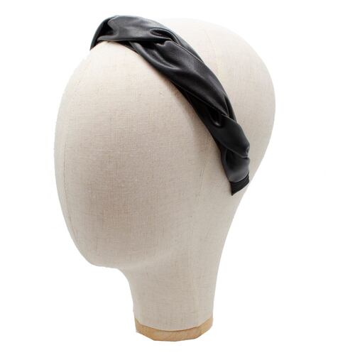 Diadema Mujer Acabado Piel Negra Ponette