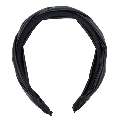 Diadema Mujer Acabado Piel Negra Ponette