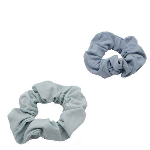 Scrunchies Eco Azul Gris Ponette Natural