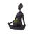 Home Nature Figura Decorativa Mujer Africana Yoga Con Planta 24*22*14 Cm