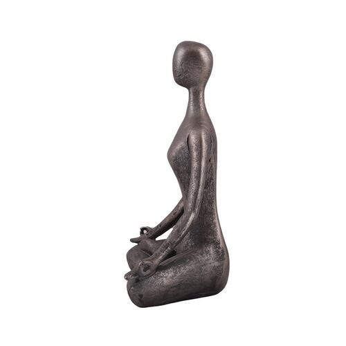 Home Nature Figura Decorativa Yoga Loto Color Bronce 23*19*10 Cm