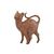 Home Nature Figura Decorativa Gato Feliz Color Café 18.5*14.5*6.5