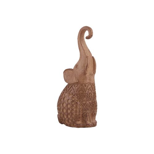 Home Nature Figura Decorativa Elefante India Mediano Color Café 19*8*7 Cm