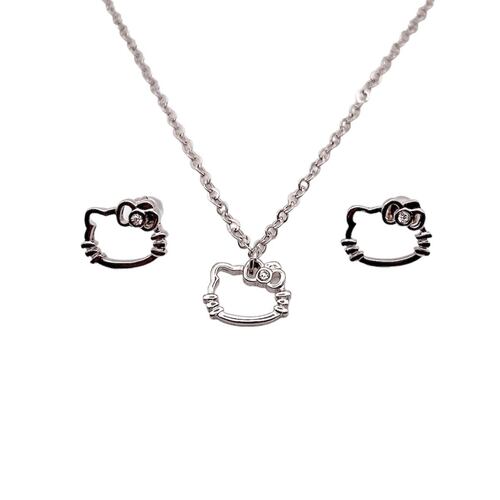 Set Silueta Hello Kitty Con Cristal
