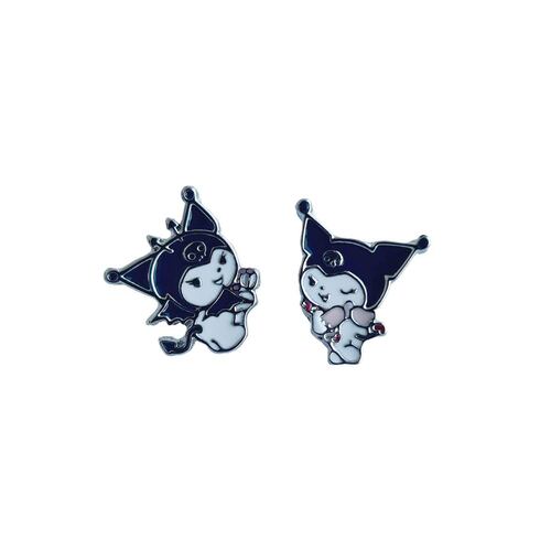 Broqueles Ángel y Diablo Kuromi