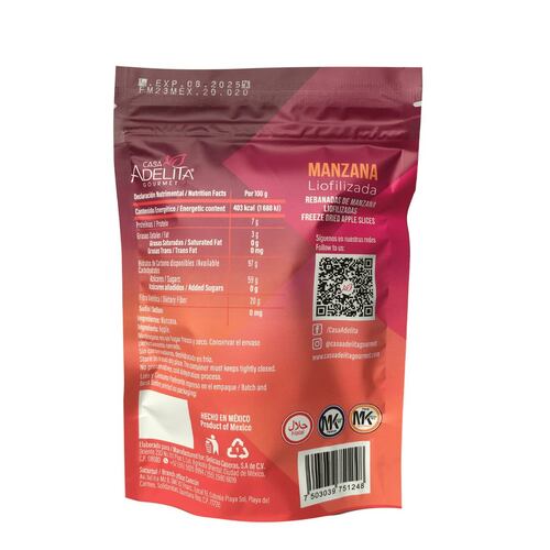 Liofilizado de Manzana 15 gr