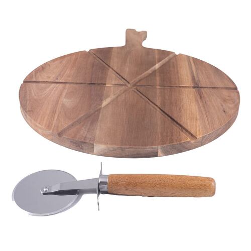 Home Nature Juego de tabla para cortar y cortador de pizza