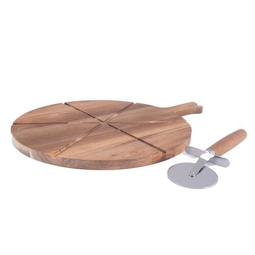 Home Nature Juego de tabla para cortar y cortador de pizza