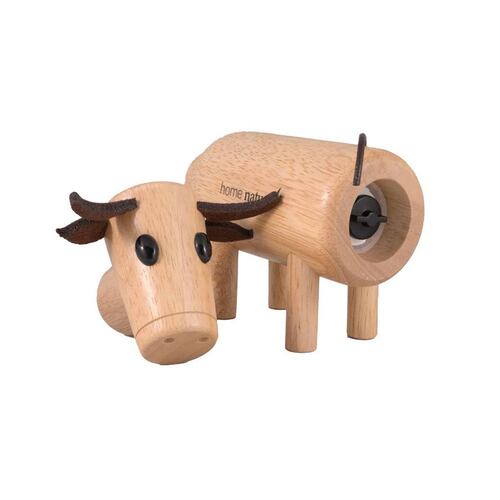Home Nature Molino de pimienta Vaca de madera 10x6.5x21 cm