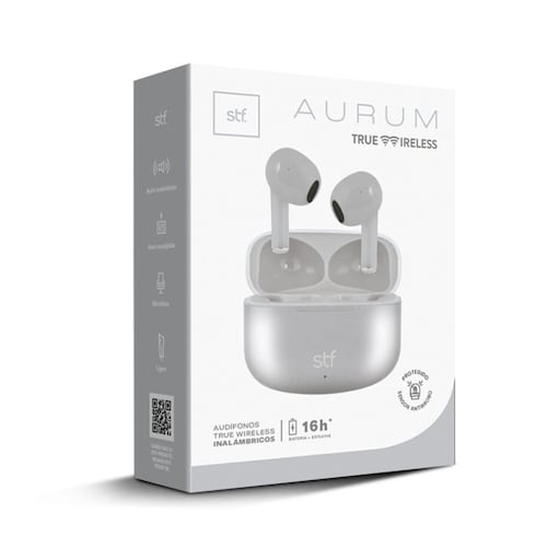Audífonos Inalámbricos STF Aurum TWS Plata