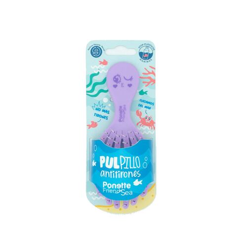 Cepillo Pulpillo Antitirones Morado Ponette Friend Sea