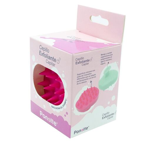 Cepillo Exfoliante Capilar Rosa Fucsia Ponette