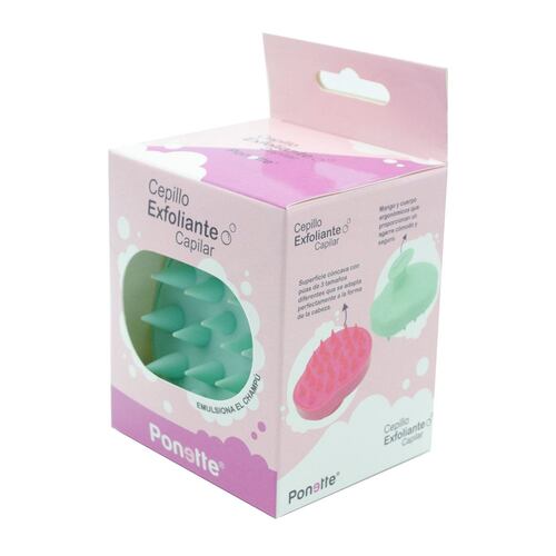Cepillo Exfoliante Capilar Verde Turquesa Ponette