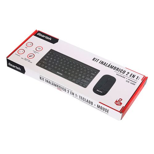 Kit Geartek Teclado+Mouse Inalambrico Compact