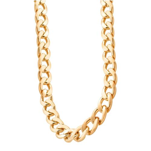 Cadena con Eslabón Tipo Cubano Chapa de Oro 18 K Unlimited by OB