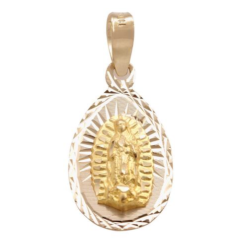 Medalla Oval Diamantada Virgen Oro 10K Unlimited by Oro Boleado