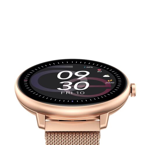 Smartwatch Mujer Reloj Inteligente Deportivo Mesh Oro Rosa