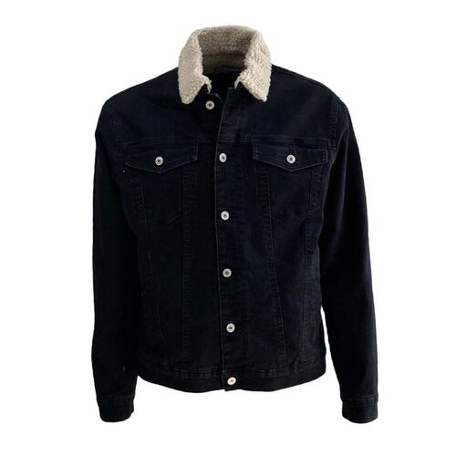Chamarra Mezclilla JACSHER001 Negro CH Para Hombre