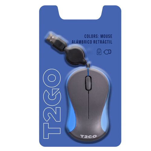 Mouse Retráctil Tech2 Go Azul
