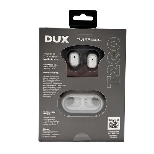 Audífonos Tech 2 Go Dux True Wireless Gris
