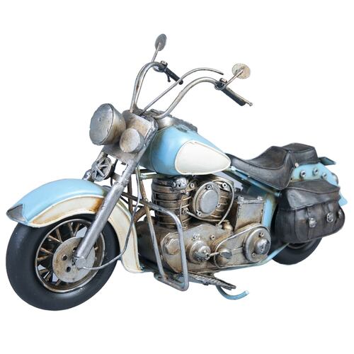 Figura Decorativa Moto Azul-Negro Running
