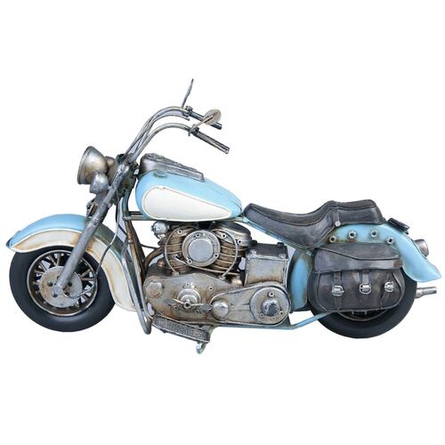 Figura Decorativa Moto Azul-Negro Running