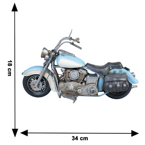 Figura Decorativa Moto Azul-Negro Running