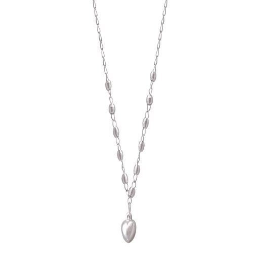 Collar Dije Corazón Inflado Plata .925 Unlimited by Oro Boleado