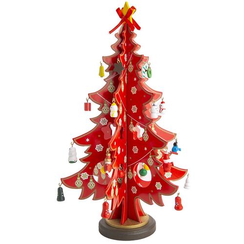 Figura Decorativa Árbol de Navidad Rojo 33 cm Running Decora
