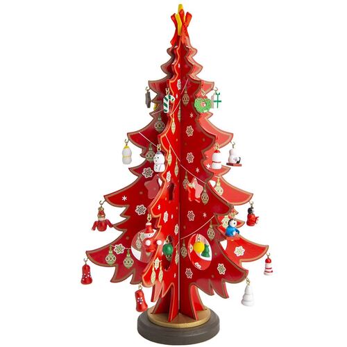 Figura Decorativa Árbol de Navidad Rojo 33 cm Running Decora