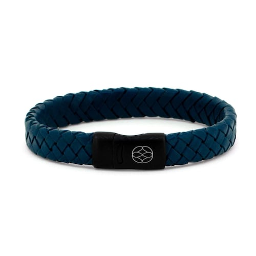Pulsera Brenva Blue Black Matte Acero Inoxidable Castellamare
