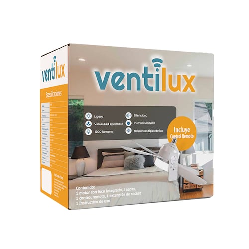 Ventilador de Techo con Luz y Control Remoto