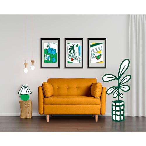 MAKORA Love Seat Modelo Bellini Mostaza